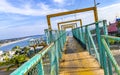 Pedestrian bridge overpass passerelle walkway skyway in Puerto Escondido Mexico