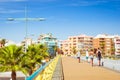 Pedestrian bridge-pier - way through Puerto deportivo Marina Salinas