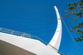 The pedestrian bridge placed at the Mesogeion street made by the famous Spanish architect Santiago Calatrava