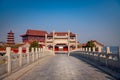 Pedestrian Bridge to the Penglai pavilion, Yantai, China Royalty Free Stock Photo