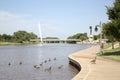 Pedestrian bridge view in Wichita Kansas