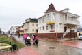 Pedestrian Chumbarova-Luchinskogo Avenue in Arkhangelsk, Russia Royalty Free Stock Photo