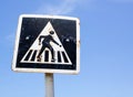 Pedestrian cross sign