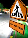 Pedestrian Cross Walk Sign Royalty Free Stock Photo