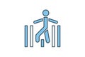 Pedestrian Crossing Icon. Icon related to traffic. flat line icon style. Simple vector design editable