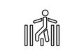 Pedestrian Crossing Icon. Icon related to traffic. line icon style. Simple vector design editable