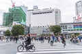 Pedestrian crossing people Shibuya Tokyo