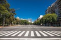 Pedestrian crossing over Av. Pres. Figueroa Alcorta in Buenos Aires, Argentina Royalty Free Stock Photo