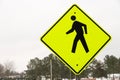 Pedestrian Crossing Sign Royalty Free Stock Photo