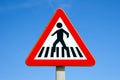 Pedestrian crossing sign Royalty Free Stock Photo