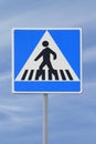 Pedestrian Crossing Sign Royalty Free Stock Photo