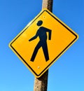 Pedestrian Crossing Sign Royalty Free Stock Photo