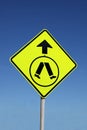 Pedestrian Crossing Sign Royalty Free Stock Photo