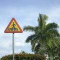 Pedestrian crossing sign Royalty Free Stock Photo