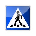 Pedestrian crossing sign Royalty Free Stock Photo