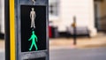 Pedestrian crossing sign on the street