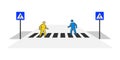 Pedestrian crossing vector illustration
