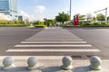 Pedestrian crossing zebra crosswalk city street Royalty Free Stock Photo