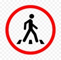 Pedestrian icon sign