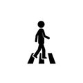 Pedestrian icon like black stick figure