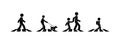 Pedestrian icon, stick figure man character