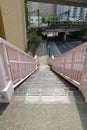 The pedestrian ladder leads pedestrian across the roads