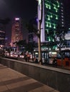 Pedestrian near BNI tower next to BNI Mrt Station, Jakarta.