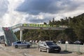 Pedestrian overground passage through Sukhumskoe highway connecting parking lot and the Safari Park in Gelendzhik, Krasnodar Royalty Free Stock Photo