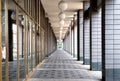 Pedestrian passage in Berlin opposite the red city hall, Germany Royalty Free Stock Photo