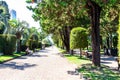 pedestrian path on seaside boulevard in Batumi