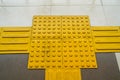Pedestrian paths, Braille blocks in tactile paving for the blind handicapped in tiled pathways, paths for the blind