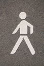 Pedestrian pictogram symbol road marking