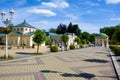 Pedestrian precinct - small west Bohemian spa town Frantiskovy Lazne Franzensbad - Czech Republic