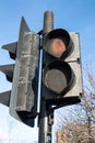 Pedestrian red light on traffic signal Royalty Free Stock Photo