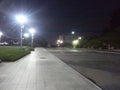 Pedestrian road at night Royalty Free Stock Photo