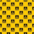 Pedestrian road sign pattern vector Royalty Free Stock Photo