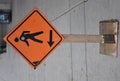 Pedestrian route sign Royalty Free Stock Photo