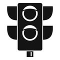 Pedestrian semaphore icon, simple style