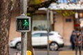 Pedestrian semaphore with a permissive green signal Royalty Free Stock Photo