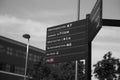 Pedestrian sign in Telford, Shropshire