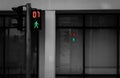 Pedestrian signals on traffic light pole. Pedestrian crossing sign for safe to walk in the city. Crosswalk signal. Green traffic