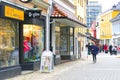 Pedestrian Shopping Street, Bergen Norway Royalty Free Stock Photo