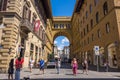 Pedestrian street in historic center of Florence, Tuscany, Italy Royalty Free Stock Photo