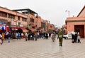 Pedestrian street in Marrakesh, Morocco