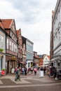Pedestrian street in the Old Town of Stade Royalty Free Stock Photo