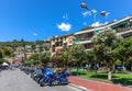 Pedestrian street in Recco, Italy.