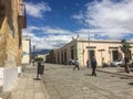 Pedestrian street with some people in Oaxaca, Mexico Royalty Free Stock Photo