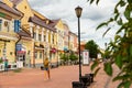 Pedestrian street Trekhsvyatskaya in center of city of Tver. Russia Royalty Free Stock Photo