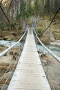 Pedestrian suspension bridge