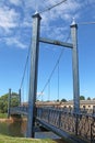 Pedestrian suspension bridge at Exeter Quay Royalty Free Stock Photo